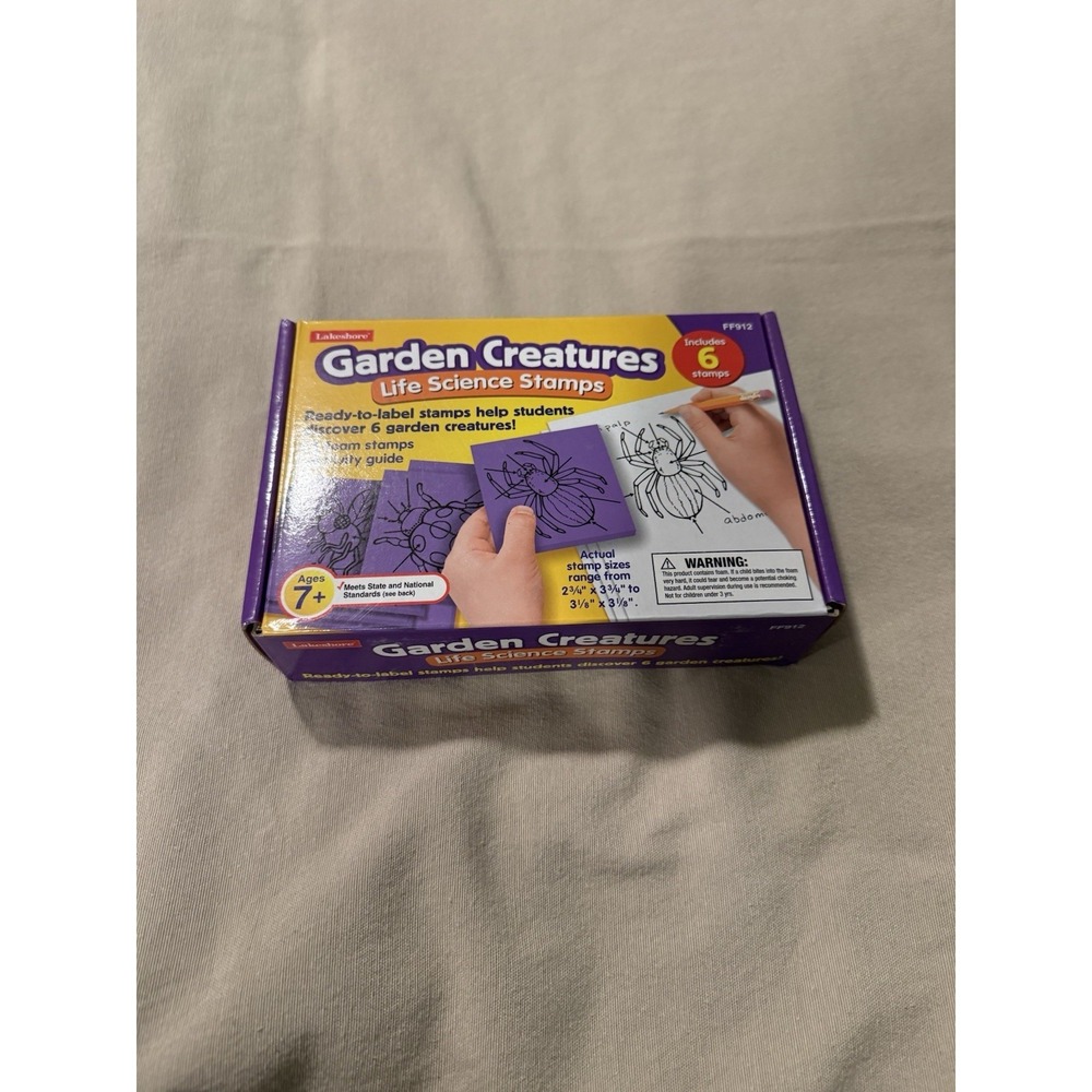 Lakeshore Garden Creatures Life Science Stamps New